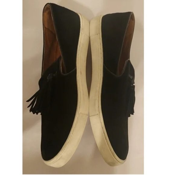 Frye Women's Loafers Black Suede Gemma Tassel - 10 - Picture 2 of 10
